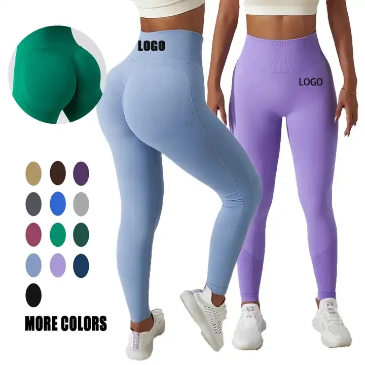 

2023 New Colors Women Compression High Waisted Seamless Scrunch Fitness Legging
