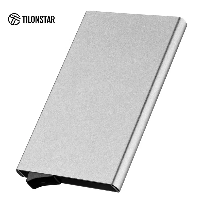 

China Wholesale Manufactory Blocking Private Label Buy Rfid Wallet Aluminum Square Business Card Holder