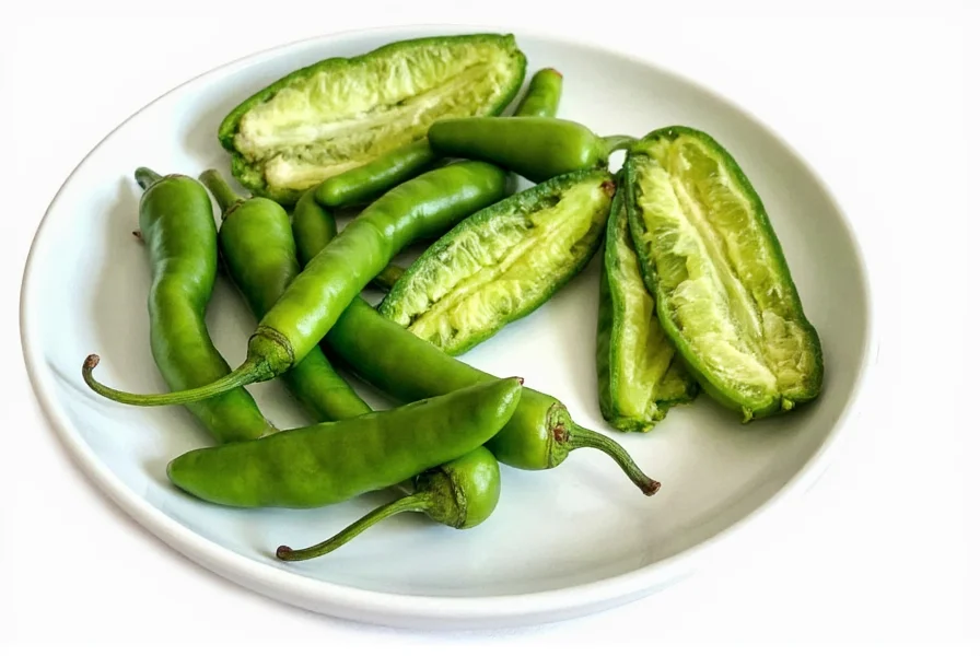 Small Green Chili Pepper in Hot Sauce