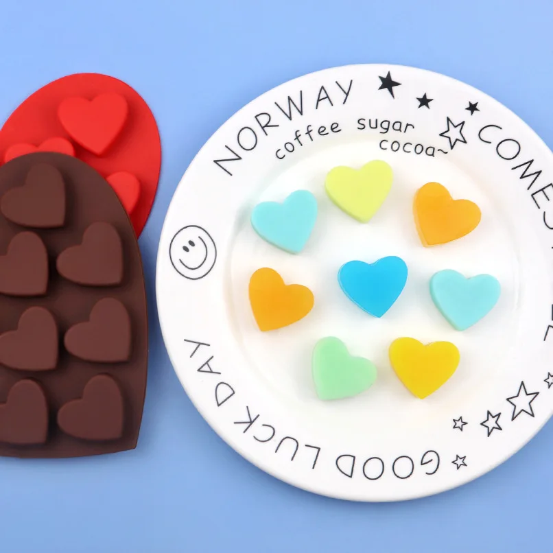 

Spot wholesale 10 heart-shaped chocolate molds