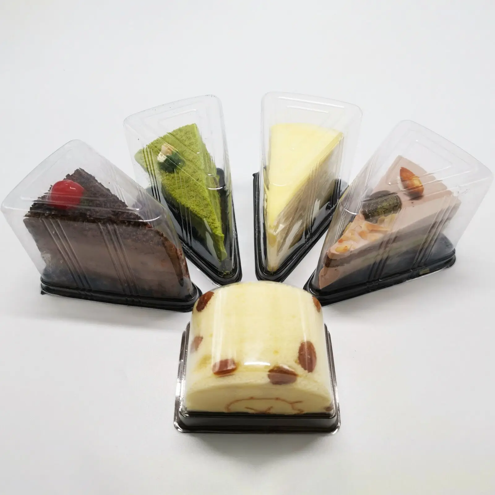 

In Stock Plastic Blister Packaging Cake PET Container Disposable Clear Mini Clear Cake Box