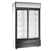 Commercial new design electronic upright cooler with slide door custom for supermarket