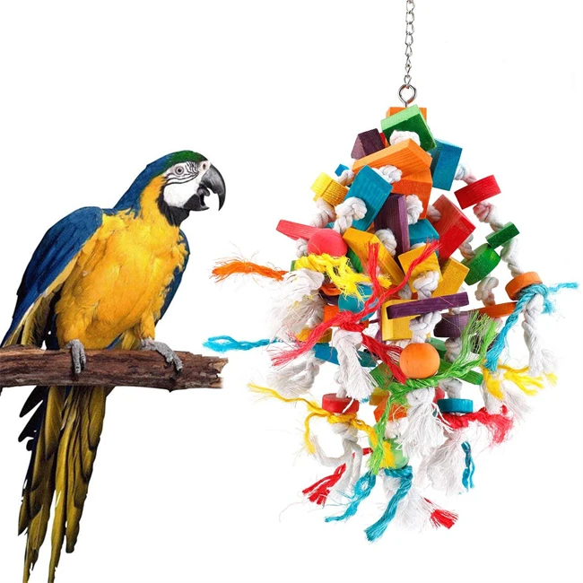 

Best Good Sale Wooden Parts Bite Large Bird Parrot Chewing Toys