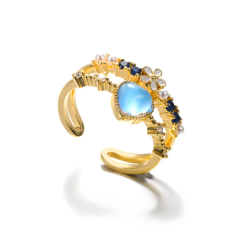 

fashion jewelry sales girl rings gold plated crystal rings women