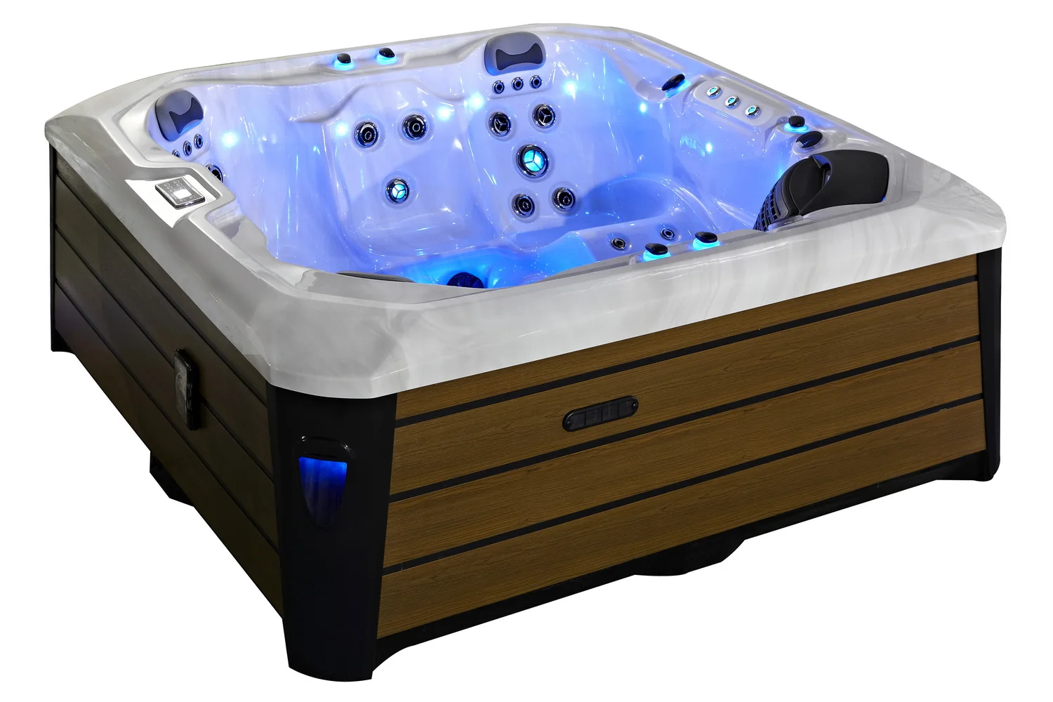 Joyee 6 Person Massage Bath Whirlpool Large Outdoor Waterfall Spa Hot