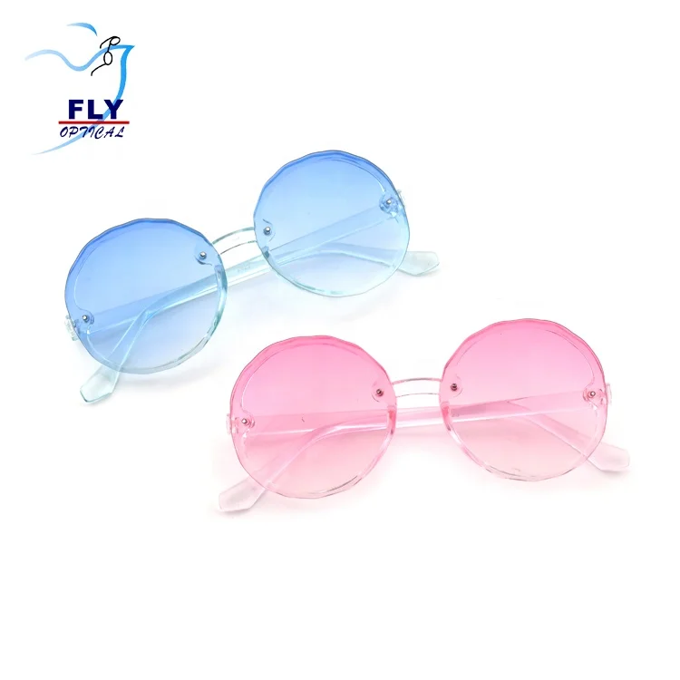 

DOISYER 2020 New fashion baby vintage unisex child transparent uv400 sun glasses round rimless kids sunglasses