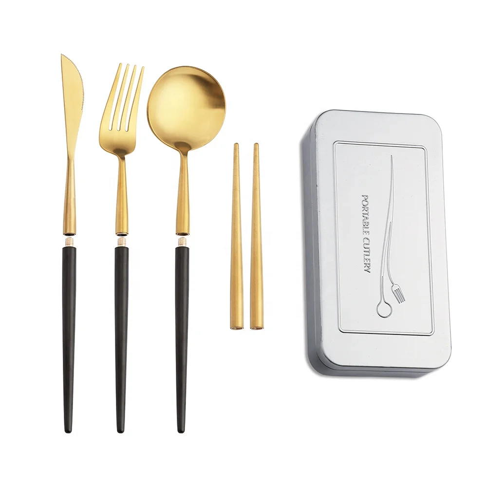 

New Design Arrival Split design screw-off Spoons Forks knives chopsticks Pocket Sized Collapsable cutlery portable cutlery set, Stainless steel