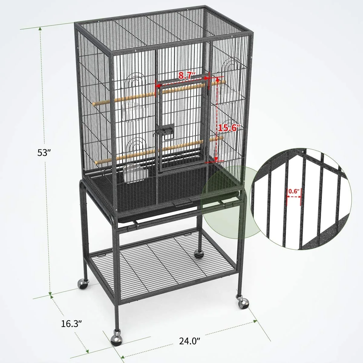 

Manufacturer China bird cages for sale birds canary pigeon breeding cages, Black