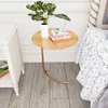 Nordic creative personality wrought iron round small side table for living room balcony decoration