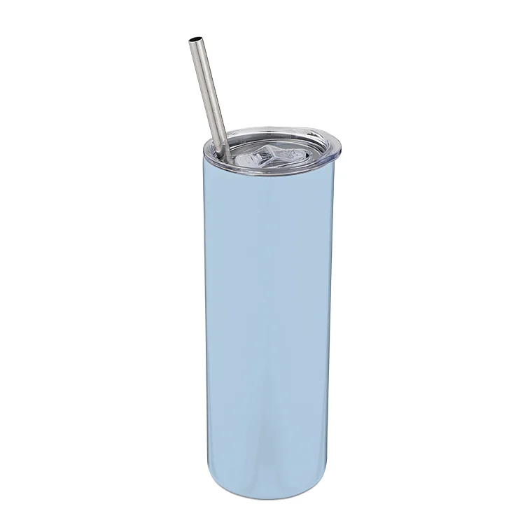 

Everich Free Sample Colorful 20oz Sublimation Skinny Beer Tumbler 304 Stainless Steel Tumbler with Straw and Lid, Customized color