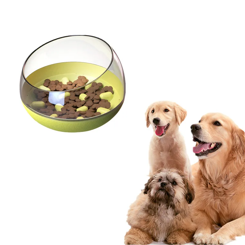 

Dog Toys Pet Slow Feeder Dog And Cat Bowl Food Feeder Interactive Treat-Dispensing Dish Toy Easy To Clean Smart Pet Feeder, Blue,green,yellow