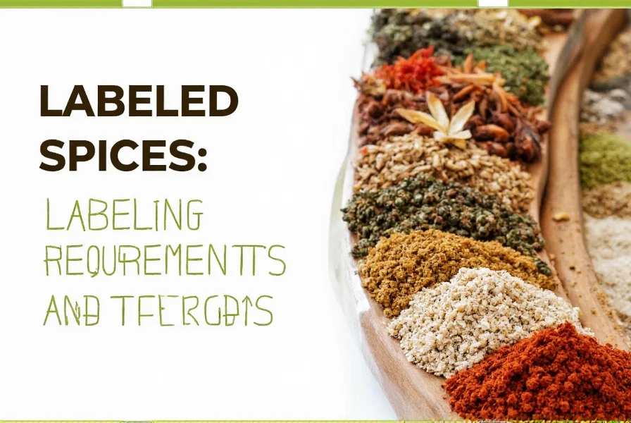 Comparison of properly labeled versus unlabeled spice containers showing freshness differences