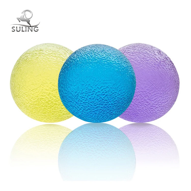 

Soft Power Hand round Shaped Squeeze stress Relief Ball/ Grip Hand Massage Ball/ Hand Exercise Ball, Blue, yellow,purple or customized color