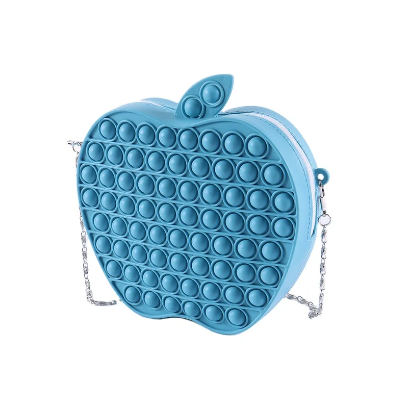 

New Sling WomanHand Zipper Shoulder Bag Coin Pencil Backpack Push Bubble Pops It Toy Fidget Pop It Bag