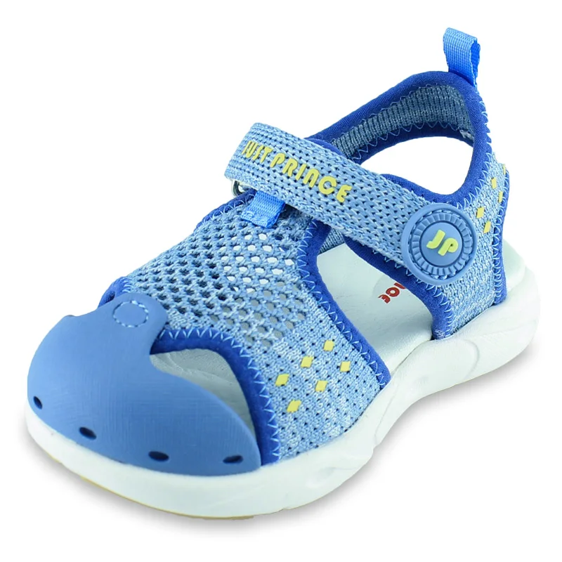 

Blue 2021 summer toddler baby first walking knitting shoes for little kid boy functional anti-slip comfortable sandals