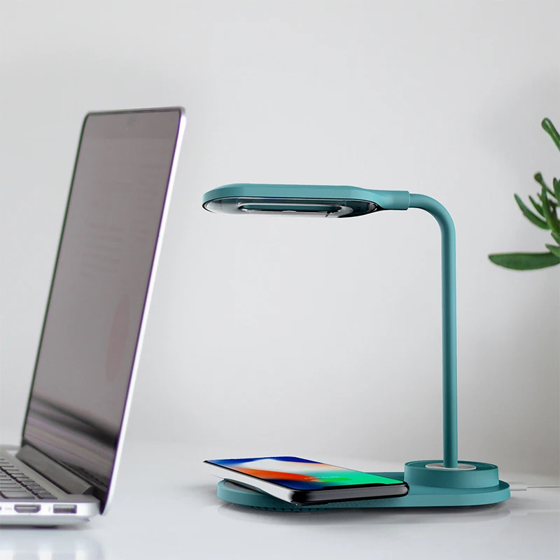 

Shenzhen Feixin 10 Years Odm & Oem Manufactory 3C Mobile Phone Accessories New Product 2020 Best Seller Wireless Charging Lamp, Blue / white