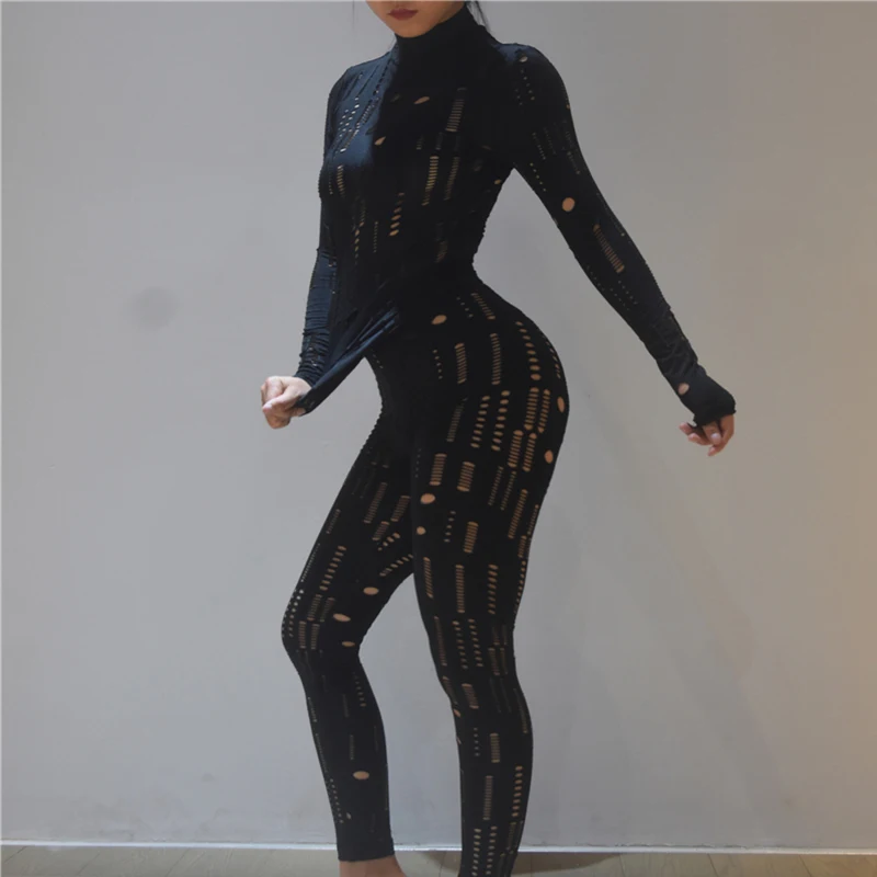 

2022 In Stock New Fashion Hollow Out Women Clothing See Through Two Piece Set