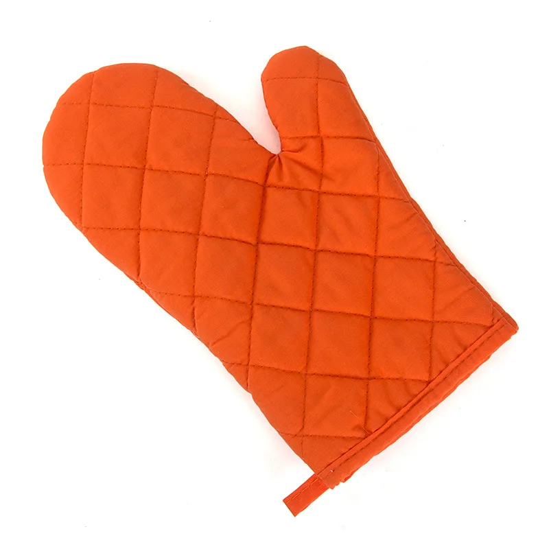 

High Temperature Cotton Cloth BBQ Grilling Cooking Gloves Heat Resistant Kitchen Oven Gloves, As shown