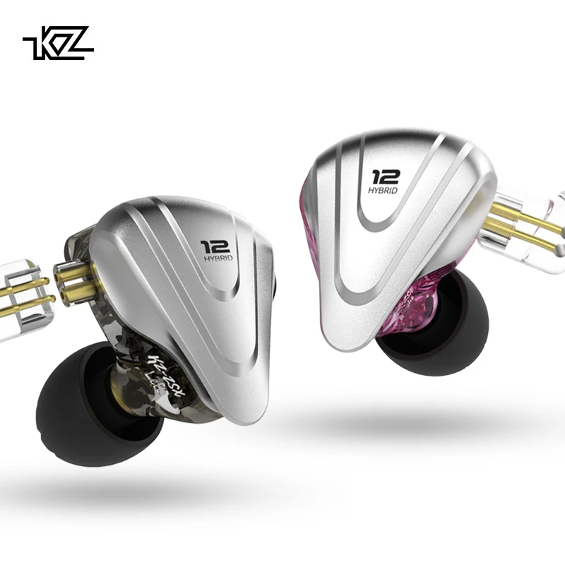 

KZ ZSX 5BA+1DD 12 Unit Hybrid 3.5 mm In-ear Earphones HIFI Metal Wired Headset with Mic, Black, purple, green
