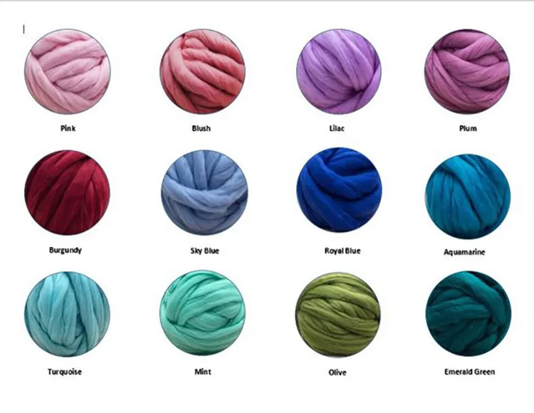 
Many Colors 100% Pure New Zealand Wool Soft and Cozy Warm and Winter Eco-friendly Chunky Merino Yarn 