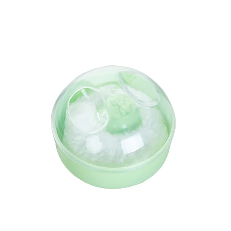 

Factory Direct Custom Baby Powder Container Baby Puff With Container Powder Puff Box, 3 colors mixed shipped randomly