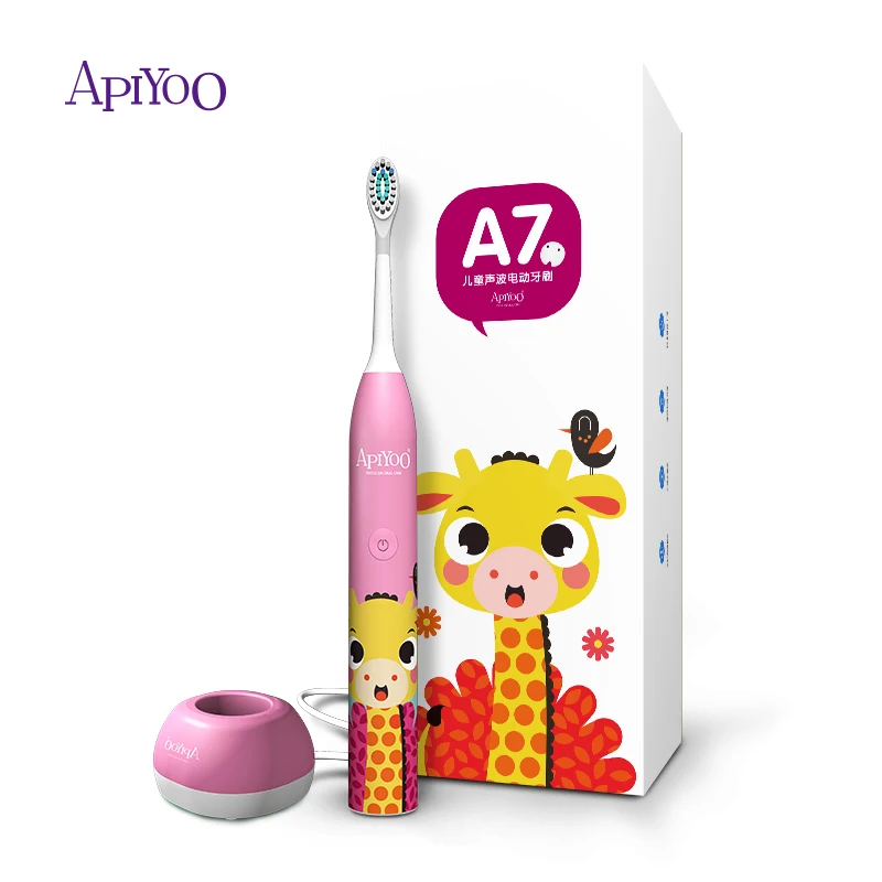 

APIYOO Lovely Cute Popular Wireless Rechargeable Cheap Price Children's Child Electr Toothbrush Silicon Babi