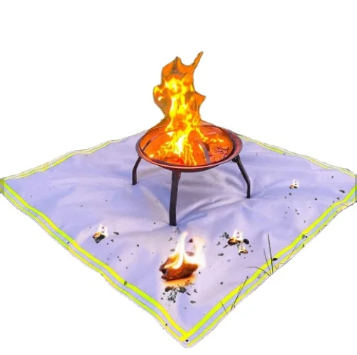 

Outdoor Deck Protector BBQ Grill Mat Fireproof Mat Wood Burning Fire Pit Lawn Mat For Deck