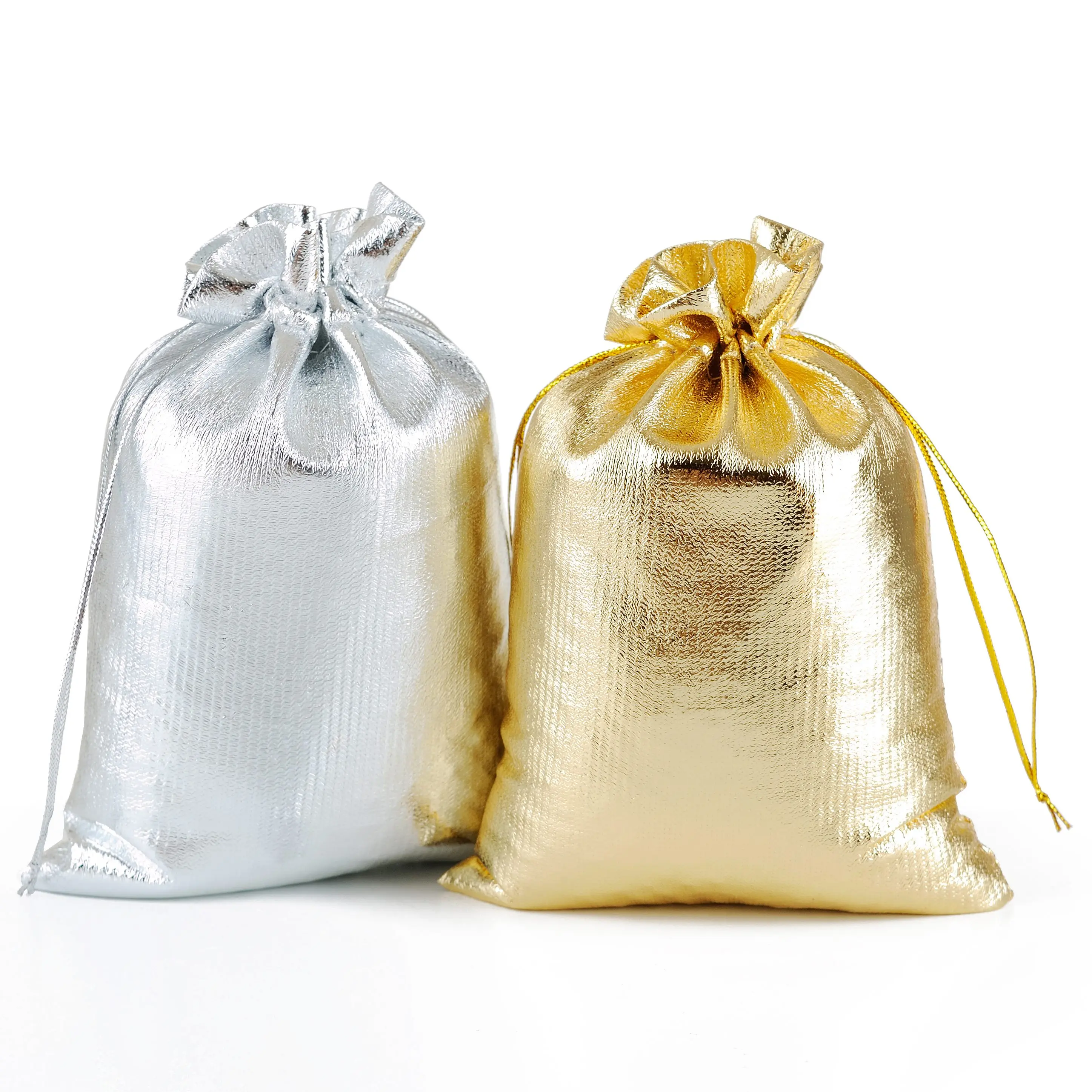 

Mini Gift Bags Decorations 9*12Cm Golden Silver Sustainable Bags Wholesale Makeup Pouch, Golden ,sliver