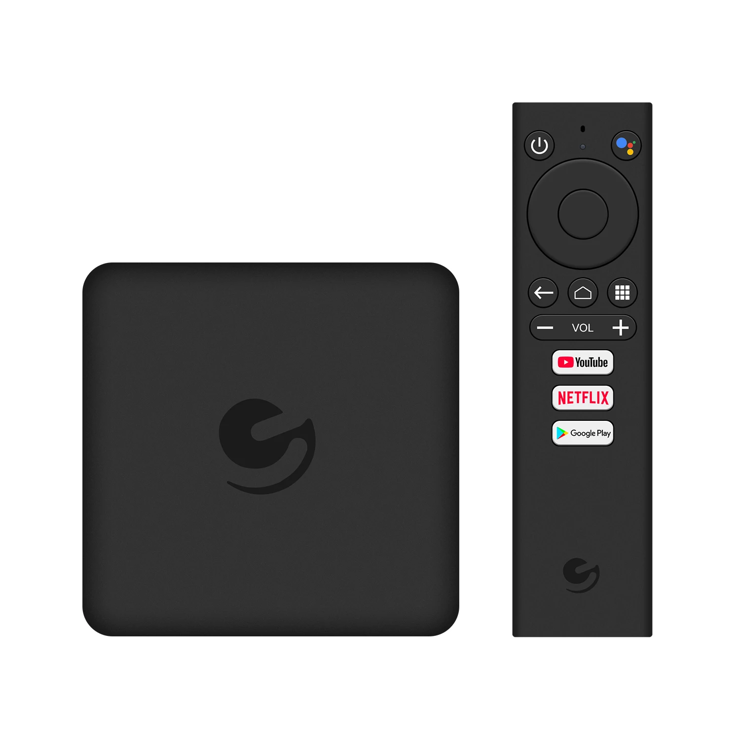 

Ematic EN1015K Google certified 4K Netflix 2.4G/5G WiFi free download google play store smart Android TV box with voice control