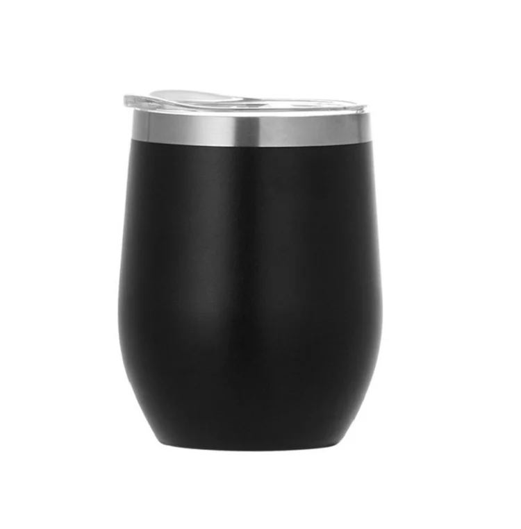 

Durable dishwasher safe stainless steel coffee tumbler double wall 12oz wine cups with powder coat, Customized color