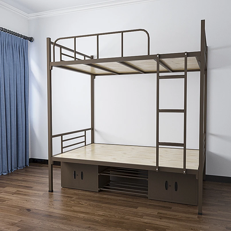 
High Quality Cheap Bunk Beds Double Students Frame Dormitory Apartment Metal Beds 