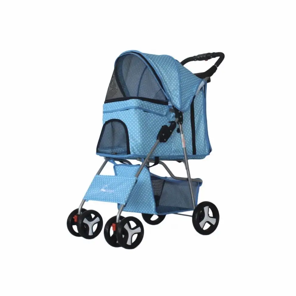 

Factory Delivery 2020 New Pet Product Lightweight and Foldable Pet Cart Dog Four Wheeled Folding Cart Pet Car