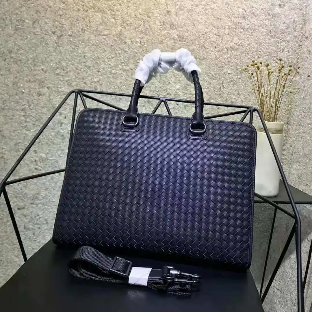 

High quality Luxury Men's Business Handbag Large Capacity laptop Messenger Bag Briefcase for men, Black