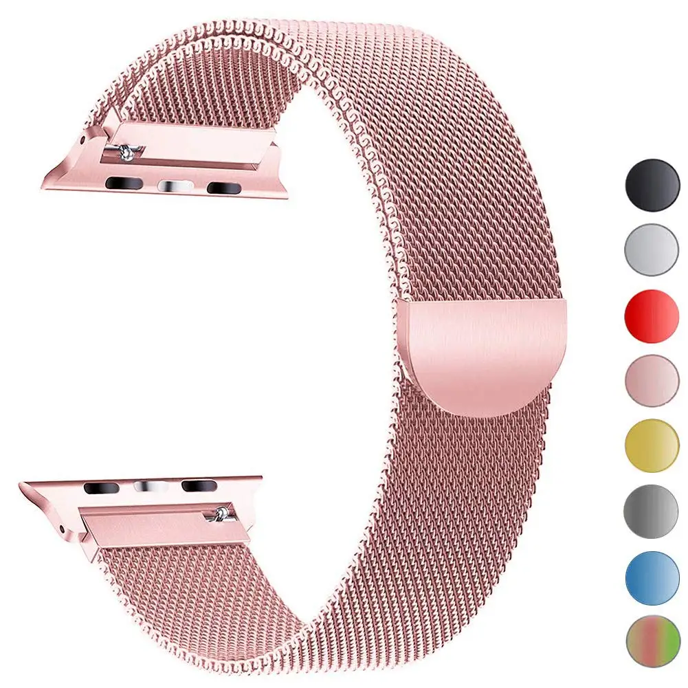 

smart bracelet couples charger base smart arm & wristband accessories band blood pressure monitor wholesale for apple watch, Black / purple / pink / yellow / red