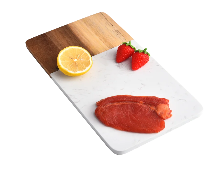 

Wholesale meat cutting board outdoor Acacia wood cheese board marble cutting board household kitchen appliances, Natural