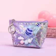 Cute Women Canvas Fabric Small Coin Purse For Women Cards Printed Mini Change Wallet Money Bag 