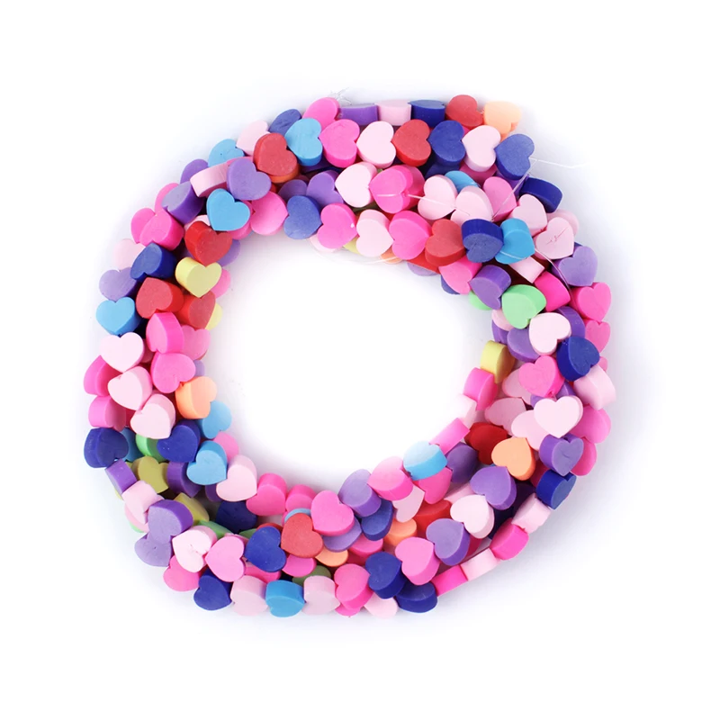 

40Pcs Color Fruit/flowers Beads Polymer Clay Beads  Approx Polymer Clay Spacer Loose Beads For DIY Bracelet Accesories, Mix randomly