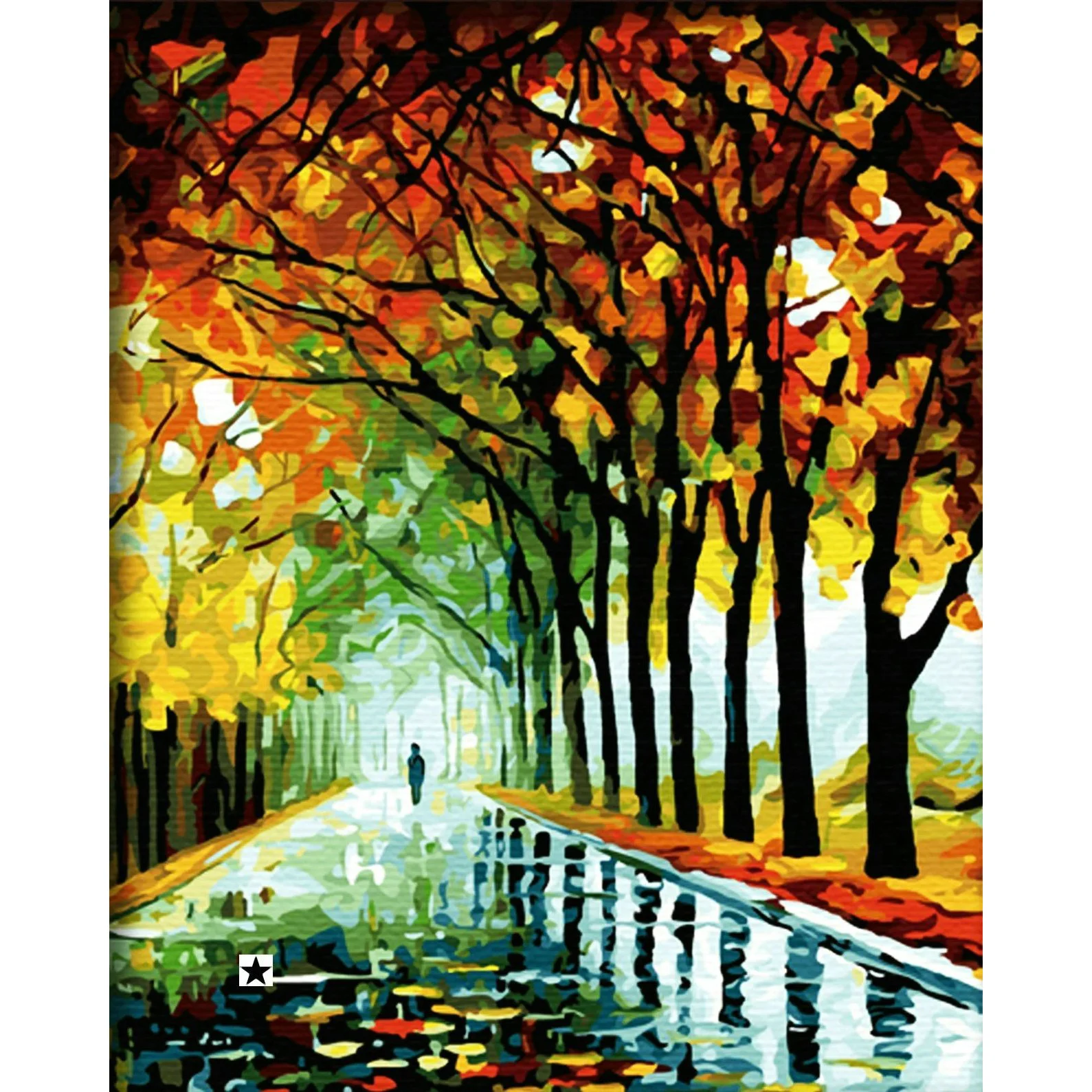 

Painting by Numbers Natural Scenery Oil Paint by Numbers for Adults Drawing on Canvas Autumn HandPainted Home Decor Gifts