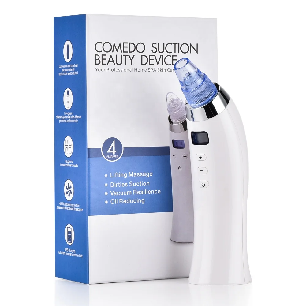 

Private Label 5 Mode Ultrasonic Mini Blackhead Remover Vacuum Pore Cleaner Blackhead Removal With CE