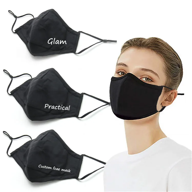 Wholesale Reusable Fabric Mask Custom Logo Print Customize Logo Face