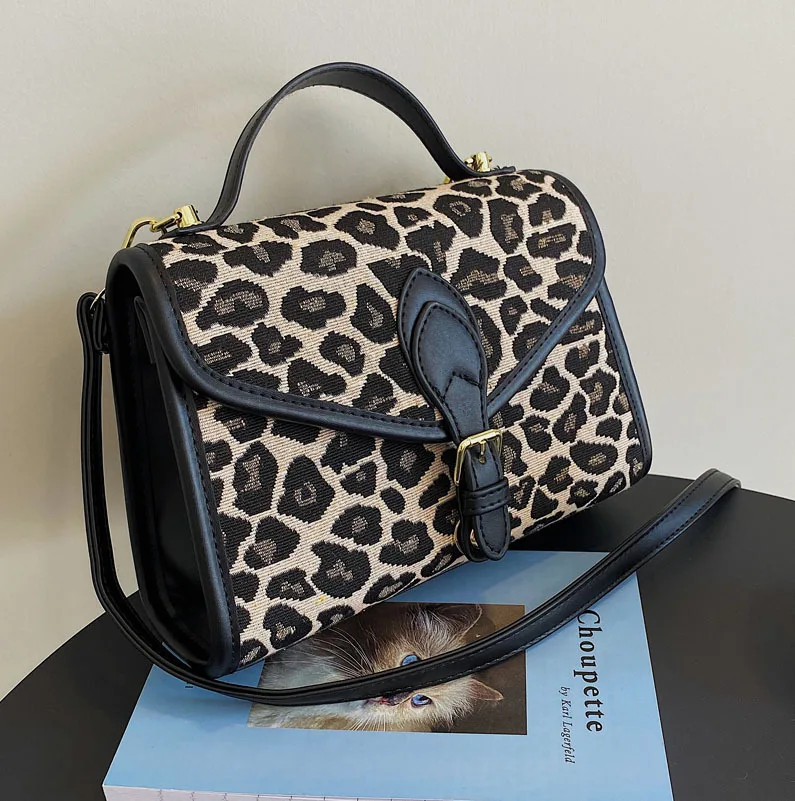 

Leopard print autumn and winter small bag ladies bags 2021 new trendy fashion one-shoulder messenger bag handbag