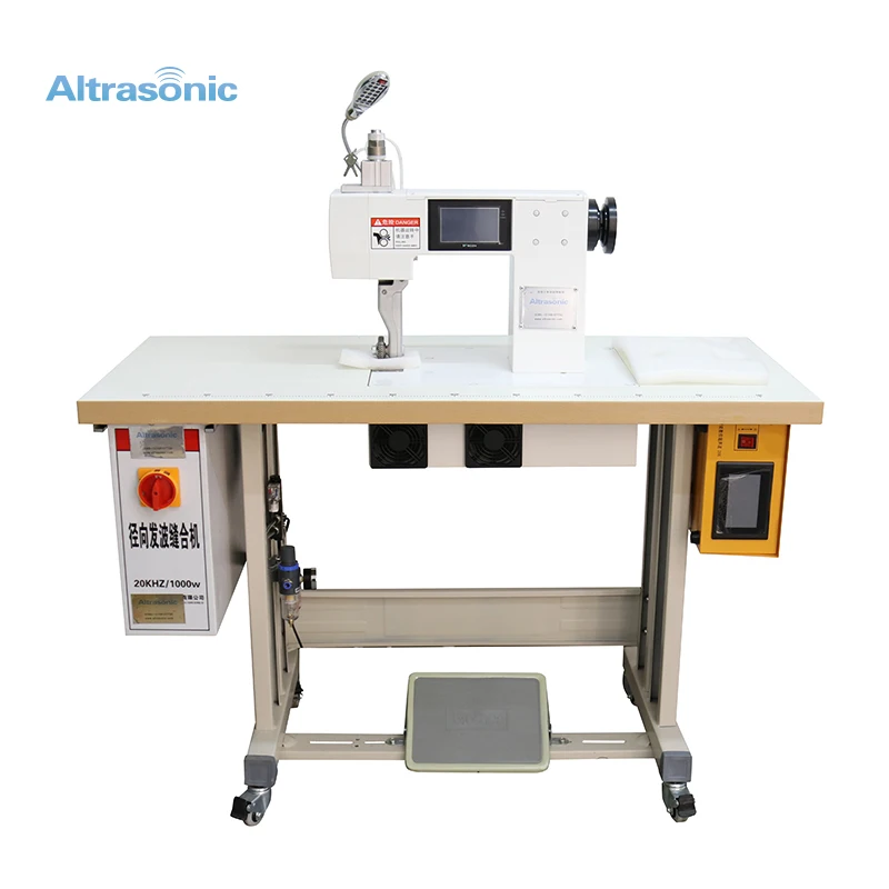 

20kHz 2000watt PES/PA Materials Sealing Simultaneous Sewing and Cutting Machine Ultrasonic Rotary Stitching machine