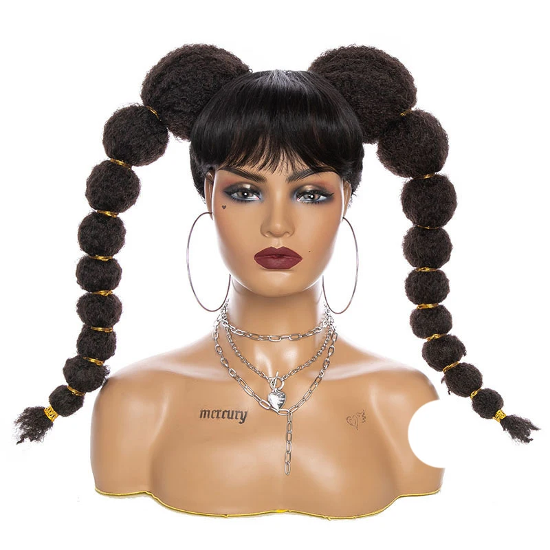 

Net Red Wig Ponytail Lantern Braid Caterpillar Ponytail Bubble Ponytail hair