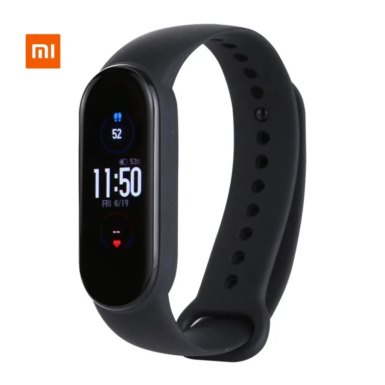 

Global Version Xiaomi Mi Band 5 Smart Bracelet Heart Rate Sleep Steps Swimming Sport Monitoring mi band 5 xiaomi Wristband, Black