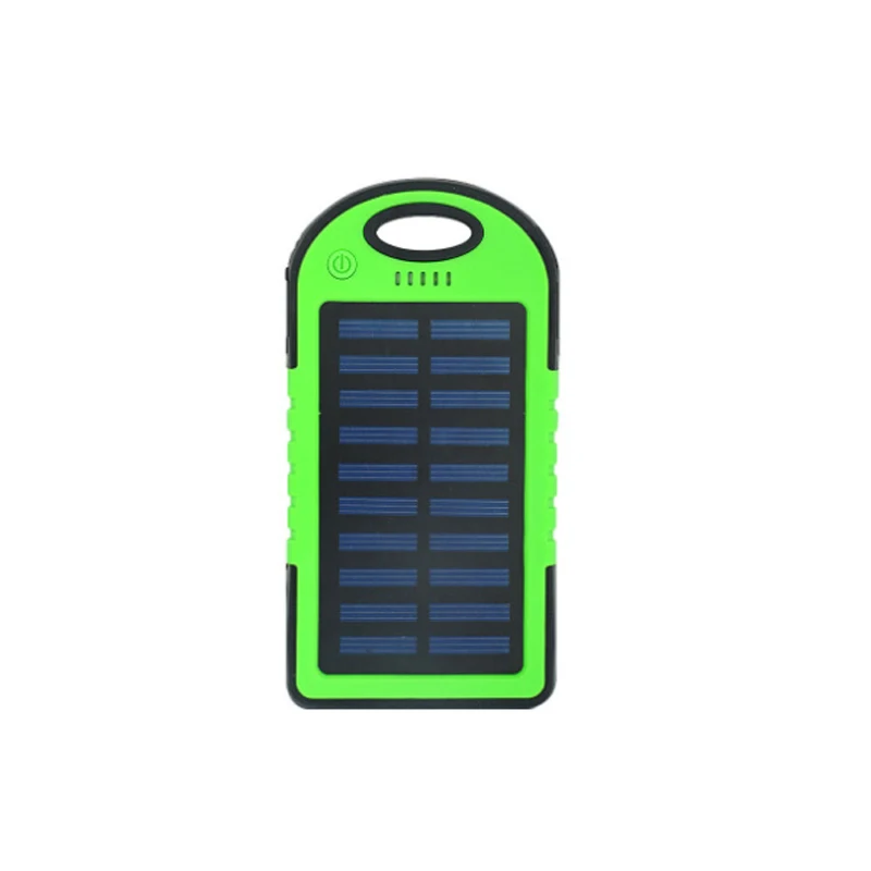 Solar Power Bank Dual USB Power Banks 10000mAh Battery Charger External Portable Solar Panel 5000 mah with LED Light