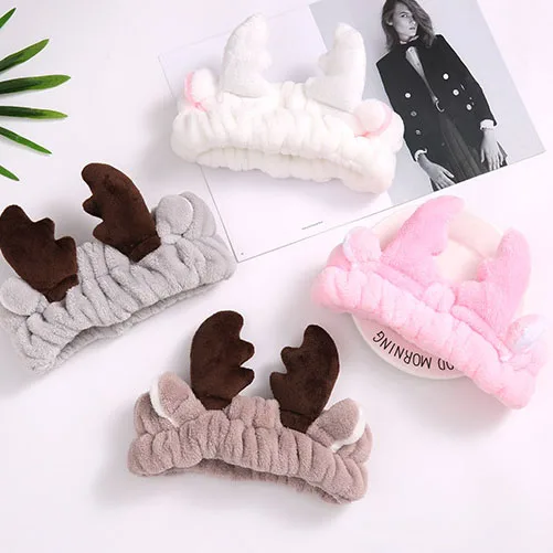 Tik Tok Hot Women Hair Band For Washing Face Plush Deer Design Head