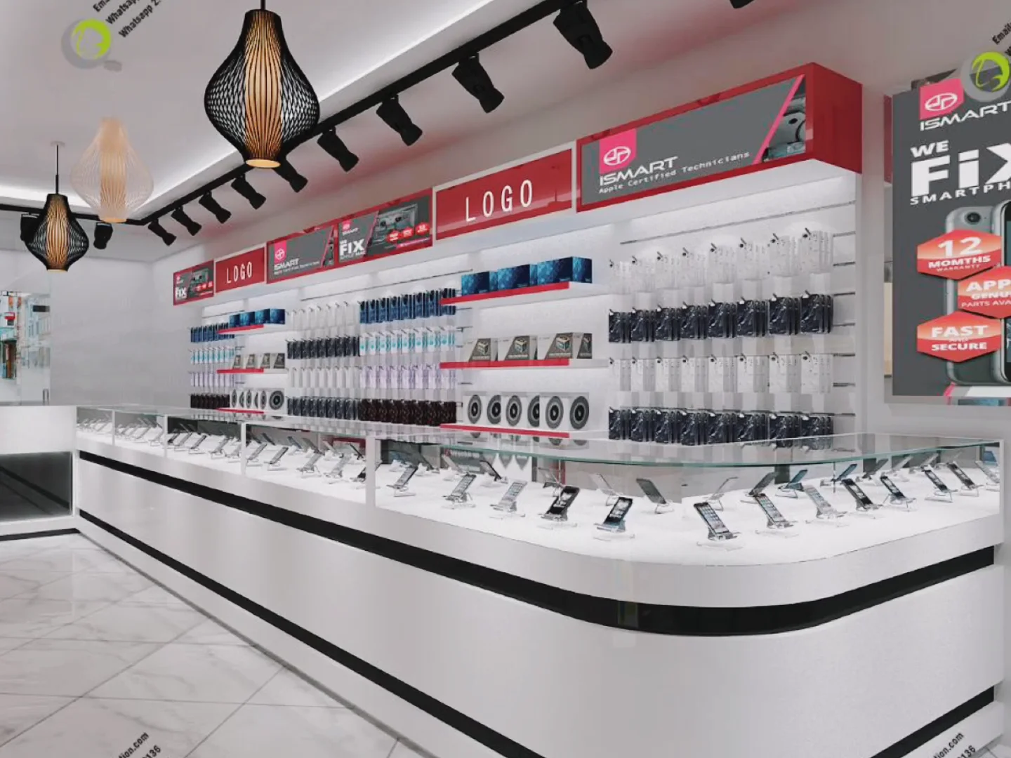 Factory Customization Shopping Fitting And Display Showcase Counter