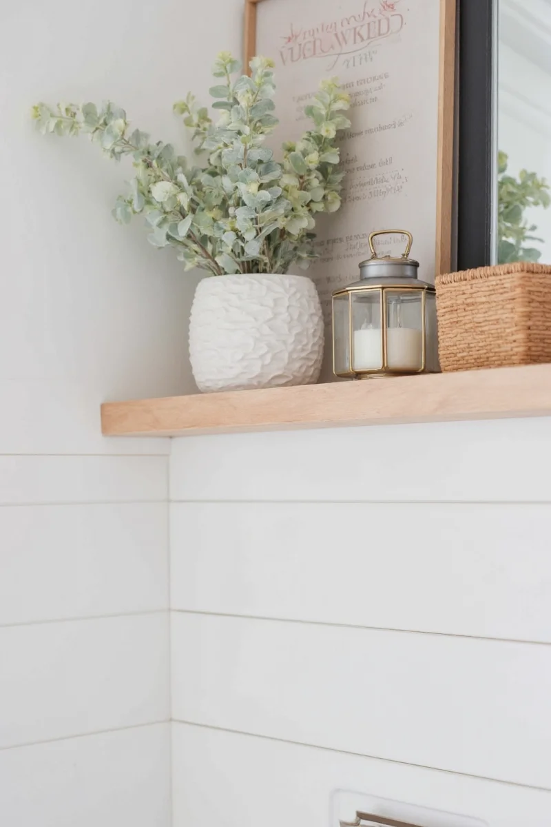 Family enjoying a shiplap-decorated living area with natural textures and comfortable furniture
