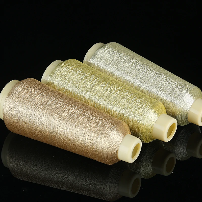 
MH Type Rayon/Polyester Composition Of Lurex yarn China Factory Wholesale Nylon Metallic Yarn 