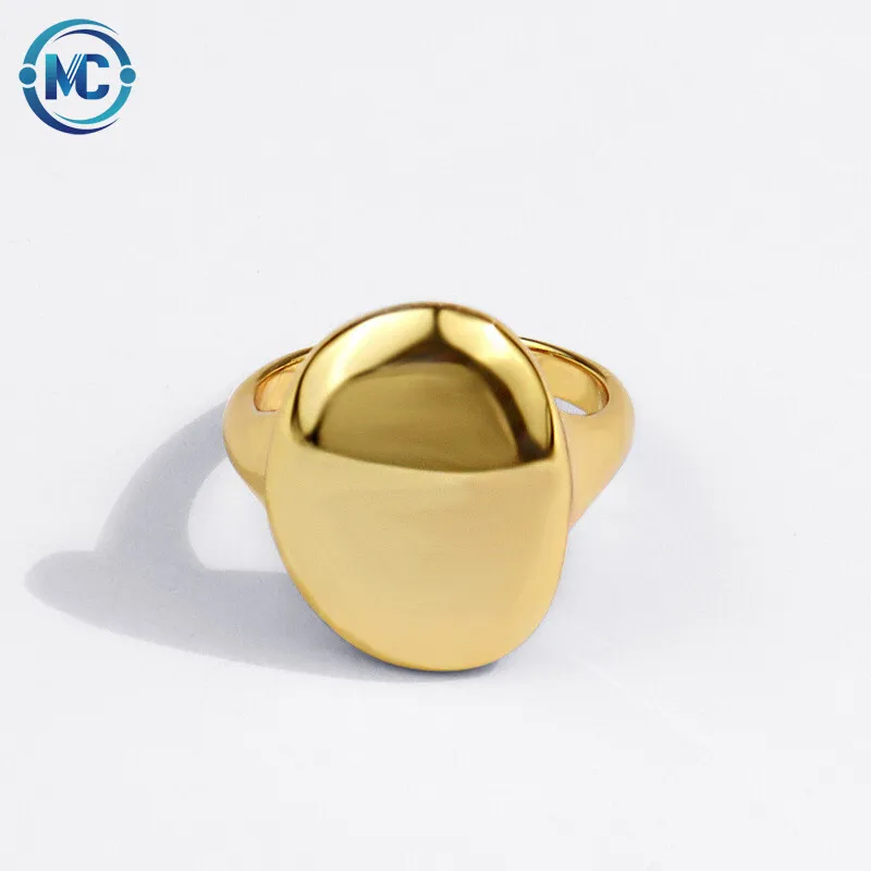 

2021 Minimalist Jewelry Retro Stylish Irregular Glossy Gold Silver Rings For Women, As the picture